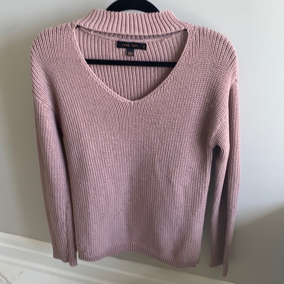 Choker neckline knit sweater - Picture 4 of 9